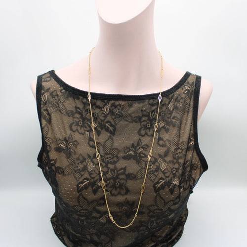 Collier Chaîne vintage à maillons fantaisie en or 18 carats, 80 cm 58 Facettes