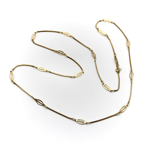 Collier Chaîne vintage à maillons fantaisie en or 18 carats, 80 cm 58 Facettes