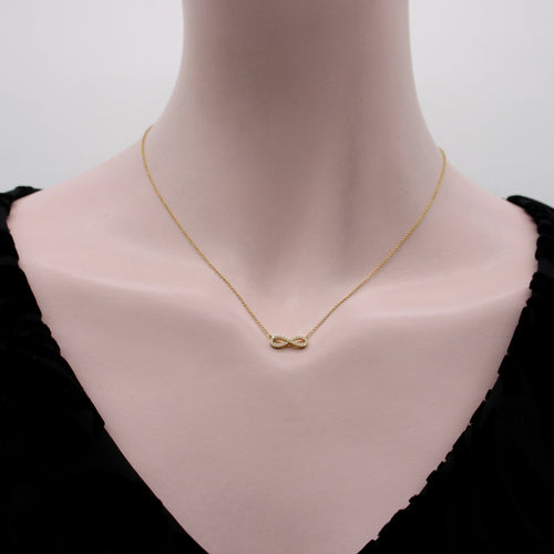 Collier Collier infini en or jaune 18 carats et diamants 58 Facettes