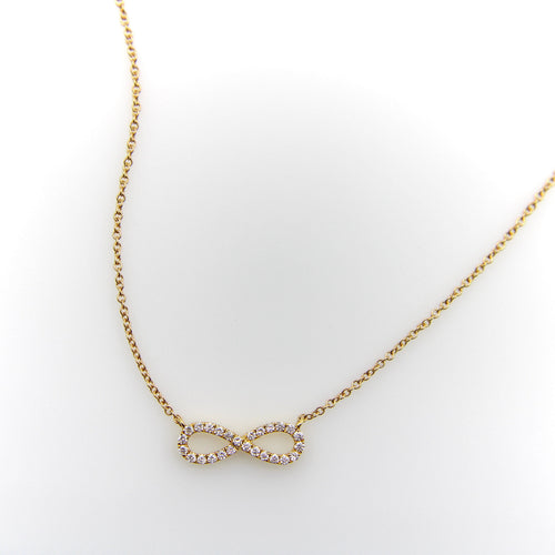 Collier Collier infini en or jaune 18 carats et diamants 58 Facettes