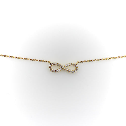 Collier Collier infini en or jaune 18 carats et diamants 58 Facettes