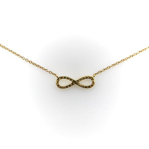 Collier Collier infini en or jaune 18 carats et diamants 58 Facettes