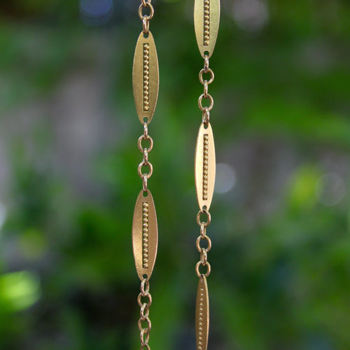 Collier Chaîne victorienne française - Collier en or 18k à maillons alternés 18” 58 Facettes
