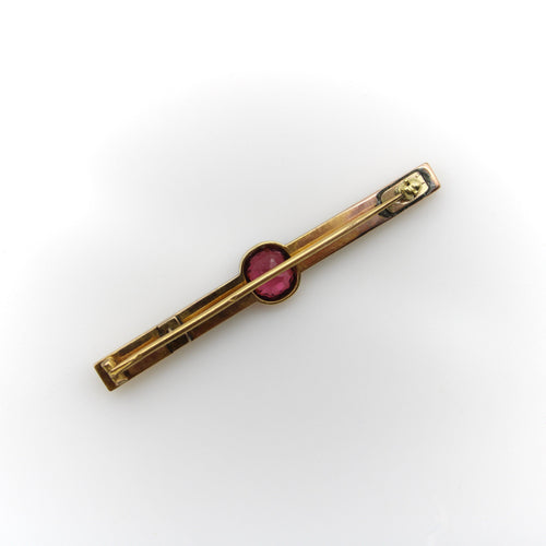 Broche Broche française - Broche en or 18 carats avec tourmaline et diamants 58 Facettes
