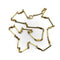 Collier Collier vintage à maillons barres et pépites en or 14K et 20K-24K 58 Facettes