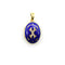 Pendentif Fabergé - Pendentif médaillon en or 18k, diamants et émail guilloché 58 Facettes