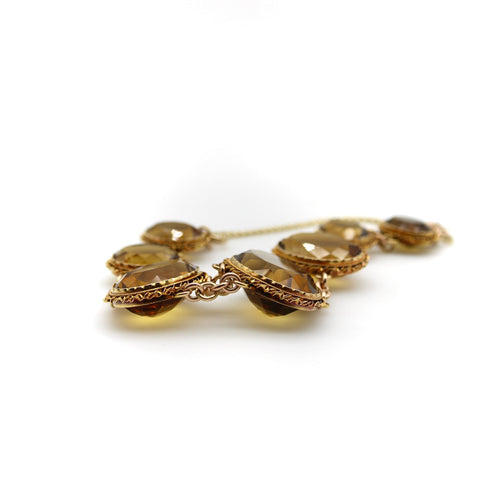 Bracelet Bracelet victorien en or 14K et citrines 58 Facettes