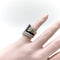 Bague 49 Bague Art déco en platine et or rose 14k, diamants et saphirs 58 Facettes