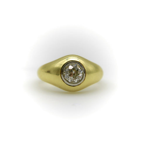 Bague 55 Signature Collection - Bague en or 18k et diamant taille ancienne 58 Facettes