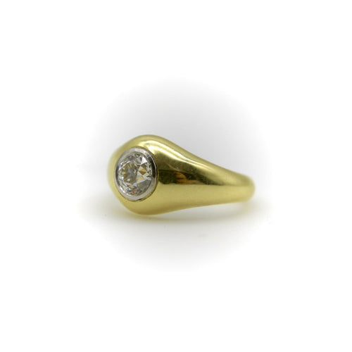 Bague 55 Signature Collection - Bague en or 18k et diamant taille ancienne 58 Facettes