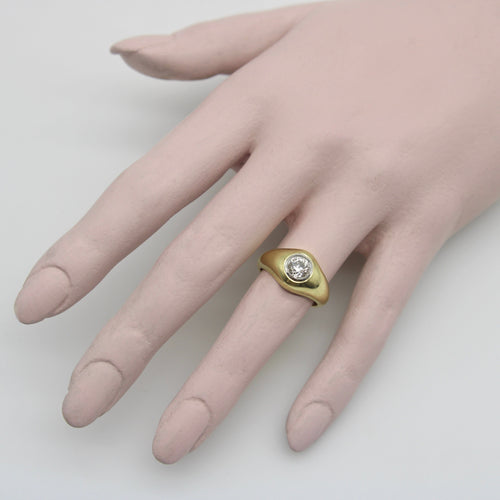 Bague 55 Signature Collection - Bague en or 18k et diamant taille ancienne 58 Facettes