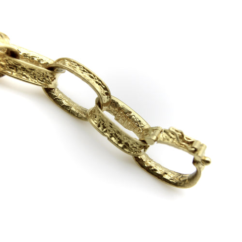 Bracelet Bracelet vintage à maillons ovales en or jaune 18 carats 58 Facettes A1001C