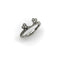Bague 54 Bague de mariage contourée en or blanc 14K avec diamants 58 Facettes