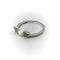 Bague 54 Bague de mariage contourée en or blanc 14K avec diamants 58 Facettes