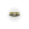 Bague 54 Bague de mariage contourée en or blanc 14K avec diamants 58 Facettes