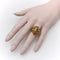 Bague 54 Bague briar patch en or jaune 14k et opales de feu 58 Facettes A1001J