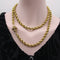 Collier Chaîne muff géorgienne - Collier en or 14 carats avec fermoir barillet fleuri 58 Facettes