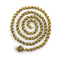 Collier Chaîne muff géorgienne - Collier en or 14 carats avec fermoir barillet fleuri 58 Facettes