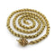 Collier Chaîne muff géorgienne - Collier en or 14 carats avec fermoir barillet fleuri 58 Facettes