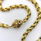 Collier Chaîne muff géorgienne - Collier en or 14 carats avec fermoir barillet fleuri 58 Facettes
