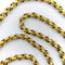 Collier Chaîne muff géorgienne - Collier en or 14 carats avec fermoir barillet fleuri 58 Facettes