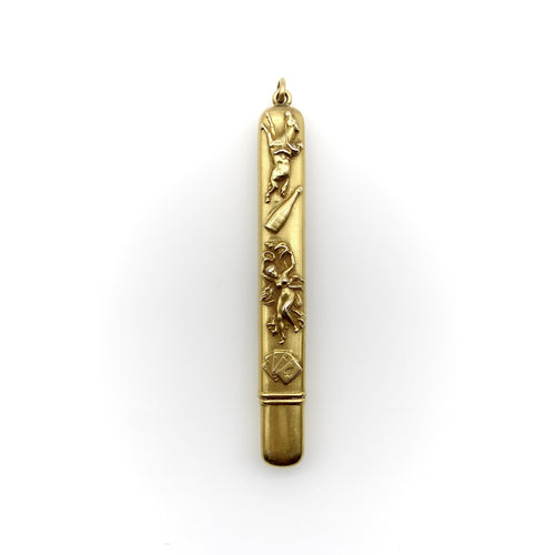 Pendentif Battin & Co. - Étui à crayon édouardien en or 14k 58 Facettes A1002C