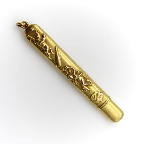 Pendentif Battin & Co. - Étui à crayon édouardien en or 14k 58 Facettes A1002C