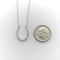 Collier Pendentif fer à cheval - Collier en or blanc 14K et diamants 58 Facettes A20035