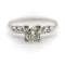 Bague 52 Art déco - Bague de fiançailles en or blanc 14k avec diamants taille ancienne 58 Facettes