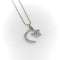 Collier Collier lune et étoile en or blanc 14K avec diamants 58 Facettes A2003E