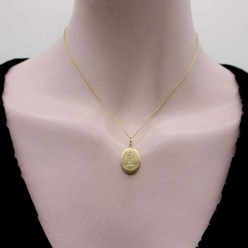 Pendentif Victorien - Pendentif Ave Maria aigle en or 18k 58 Facettes A2004L