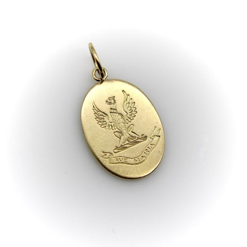 Pendentif Victorien - Pendentif Ave Maria aigle en or 18k 58 Facettes A2004L