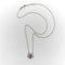 Collier Collier vintage - Pendentif fleur en platine, saphir rose et diamants 58 Facettes A2003H