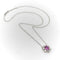 Collier Collier vintage - Pendentif fleur en platine, saphir rose et diamants 58 Facettes A2003H