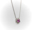 Collier Collier vintage - Pendentif fleur en platine, saphir rose et diamants 58 Facettes A2003H