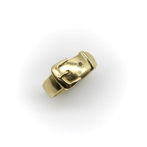 Bague 59 Bague boucle de ceinture d’inspiration victorienne en or 14K 58 Facettes