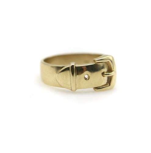 Bague 59 Bague boucle de ceinture d’inspiration victorienne en or 14K 58 Facettes