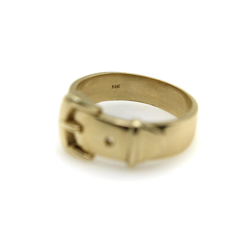Bague 59 Bague boucle de ceinture d’inspiration victorienne en or 14K 58 Facettes
