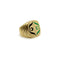 Bague Bague chevalière en or jaune 18 carats avec émail noir et vert 58 Facettes