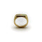Bague Bague chevalière en or jaune 18 carats avec émail noir et vert 58 Facettes