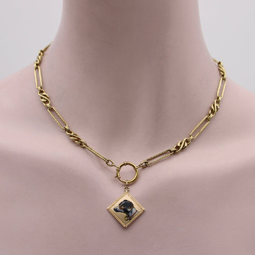Collier Signature - Collier chaîne à maillons fantaisie en or 14K 58 Facettes