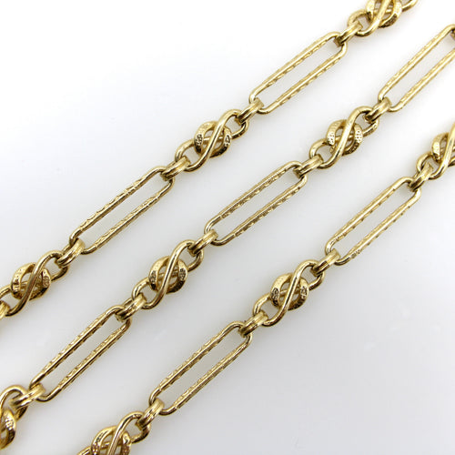 Collier Signature - Collier chaîne à maillons fantaisie en or 14K 58 Facettes