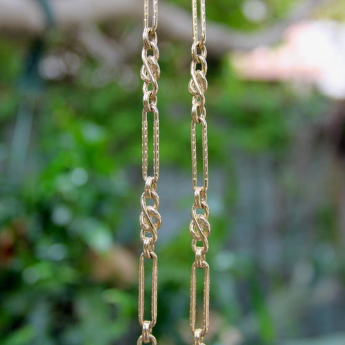 Collier Signature - Collier chaîne à maillons fantaisie en or 14K 58 Facettes
