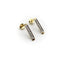 Boucles d'oreilles Boucles d’oreilles barre en or jaune et blanc 14K et diamants 58 Facettes