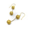 Boucles d'oreilles Or 18K - Boucles d’oreilles pendantes revival étrusque à double boule et diamants 58 Facettes