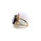 Bague 50 Bague micro-mosaïque oiseau en or 14 carats et onyx 58 Facettes