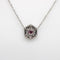 Collier Michael von Krenner - Collier médaillon hexagonal en or blanc 14 carats et tourmaline rose 58 Facettes