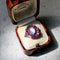 Bague 49 Bague victorienne en or 14K, pierre de lune, rubis, diamants et émail 58 Facettes A20041