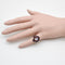 Bague 49 Bague victorienne en or 14K, pierre de lune, rubis, diamants et émail 58 Facettes A20041