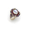 Bague 49 Bague victorienne en or 14K, pierre de lune, rubis, diamants et émail 58 Facettes A20041